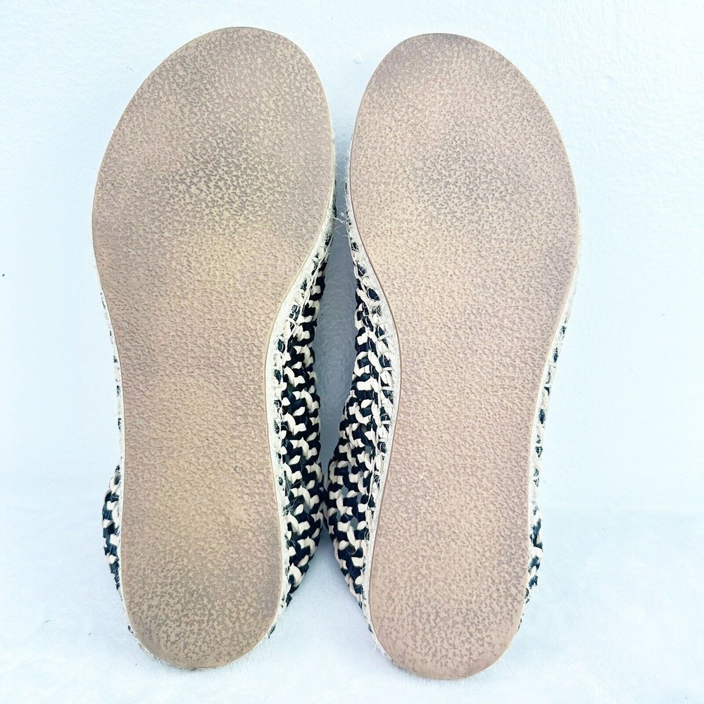 ZIMMERMANN Women's Braided Leather Woven Espadrilles In Black Size 40 - Picture 16 of 16